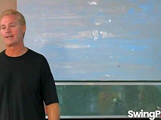 Freckles redhead joins sensual orgy party