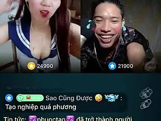 越南美女弯腰承受秘密中的激烈狗狗式动作