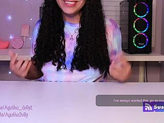 i unbox my new sex machine, agatha dolly, testing it, the speed is incredible, i get on all fours and squirt