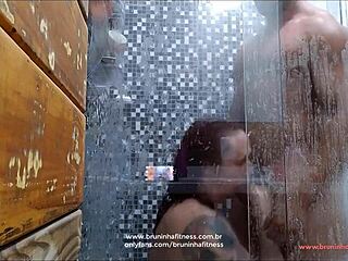 Pleasure - I fucked the ass of fit girl in the shower from behind - blowjob and hardcore sex