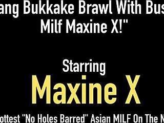 Gang Bang Bukkake Brawl With Busty Asian Milf Maxine X!