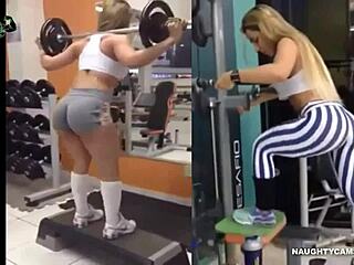 Female fitness big booty motivation in bikini