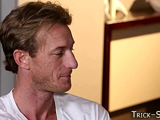 Adorable blonde masseuse gives erotic facial and blowjob