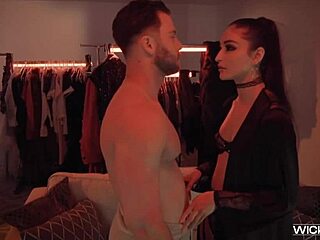 Emily Willis Rides Huge Cock in Red Room