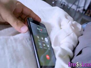 The black stepsister rides her stepbrother's dick in pov