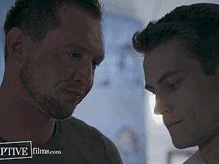 Christian twink's first gay fuck with older man