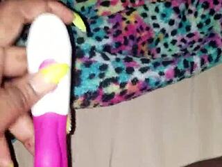 Homemade vibrator play with toy