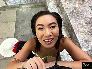 Kimmy Kimm Seduces Stepbro With Shaved Pussy And Small Tits