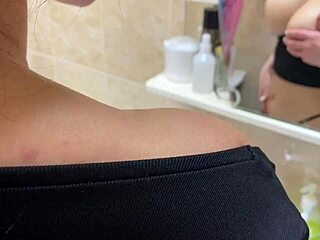 yo, i’m spying on my big-boobed stepmom in the bathroom while jerking off!