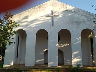 Beautiful Couple In Lingerie Performs Blowjob And Sex Inside Catholic Church, Leaked Online