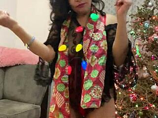yo, check anna maria in red lingerie for a hot christmas vibe
