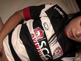 Ladyboy Aum takes bareback and creampie!