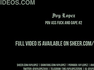 ドッグスタイルPOVアナルファック、激しいギャップクローズアップ