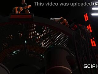 Busty Blonde Explores Sci-Fi Lab With Android