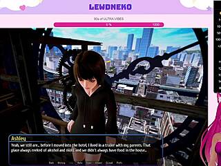 Vtuber Lewdneko plays Harem Hotel part 14 with feet and BDSM