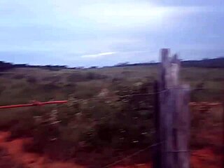 Blonde teen fucked with monster cock on public road