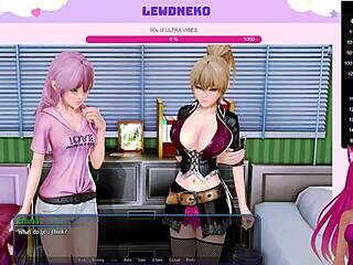 Vtuber Lewdneko plays Harem Hotel part 14 with feet and BDSM