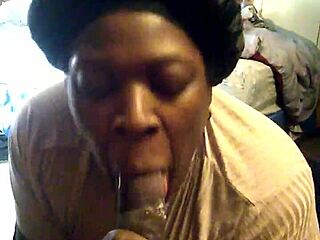 Grip big black cock and suck