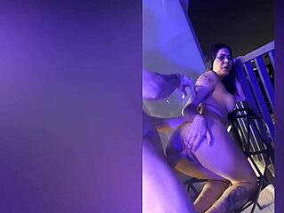 Yo, banging this hot Brazilian chick on the building balcony till I finish! 😜