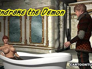 Sexy 3d cartoon brunette gets eaten out and fucked