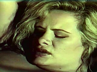 Vintage New Zealand blonde milf in retro action scene.