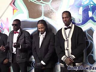 Watch the skank get bukkaked after sucking BBC