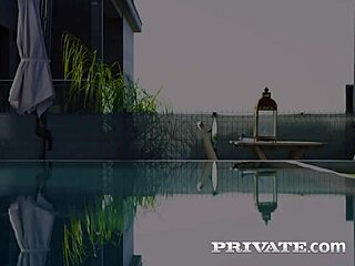 private com - horny blonde angel emily gapes for anal creampie