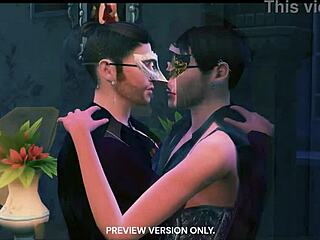 Masquerade night in 3d hentai, preview version with gangbang action