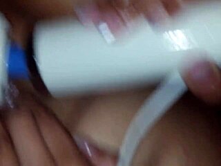 wife playing with vibrator in sexy lingerie 😍