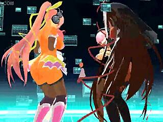 Four girls sing and undress in this anime