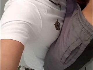 Macho eyes me in subway stall and wants my ass.