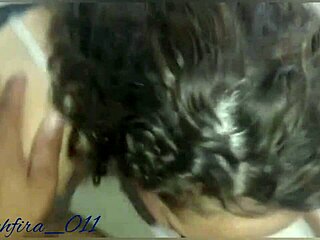 Novinha performs deep throat on massive black cock