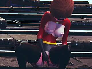 Elastigirl de Los Increíbles en Koikatsu se pone salvaje con acción de mamada sin censura