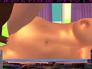 Jonnystone meets latina model in 3d cartoon