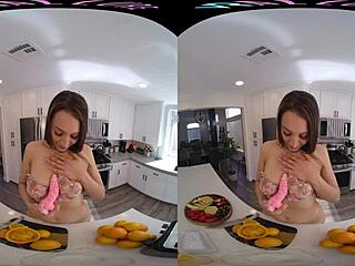 Vrallure Brunette Uses Toys For Anal Masturbation And Assfucking In Stockings.