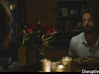 Gay couple engages in rough bareback sex post-dinner