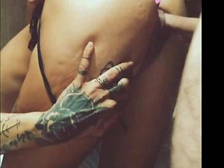 Handcuffed woman gets ass slapped and worshiped in crazy tattooed hardcore sex