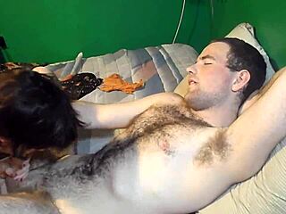 Wow, Skinny Amateur Sucks and Licks Balls Before Ass-Fingering and Cumshot!