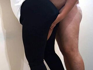 I got so excited in my leggings that I had to rip his pants.