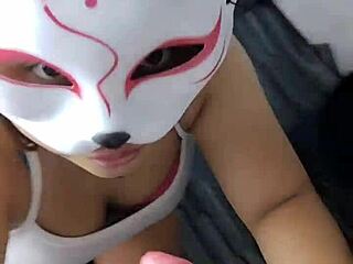 pov blowjob asmr with asian busty girlfriend sucking cock