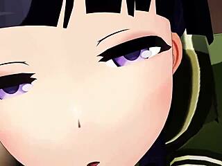 Hei, haluutko nähdä tämän kuuman 3D hentai cowgirl ratsastuksen?