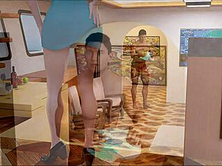 Milf v bikinách předvádí své masivní velké kozy