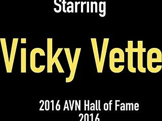 Vicky Vette masturbates alone.