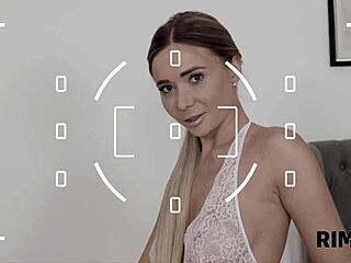 Beautiful Blonde Model Offers Rimjob To Photographer