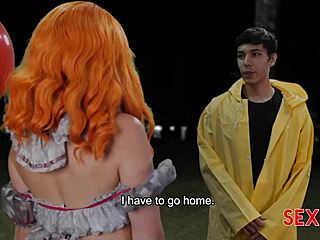 Halloween special with sexy blonde emily thorne showing big ass and tits