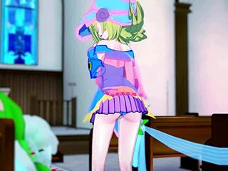 Dark magician girl masturbates sensually.