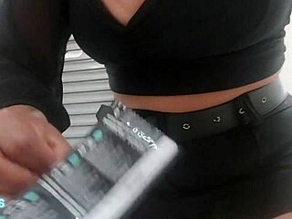 Security guard made me suck his big black dick and came in my pussy in the bathroom