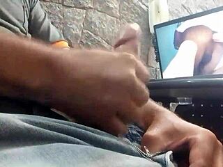 Soloboy masturbating intensely in session 34