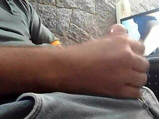 Soloboy masturbating intensely in session 34