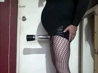 I, a bisexual crossdresser, use a pump to get bigger for homemade fun
